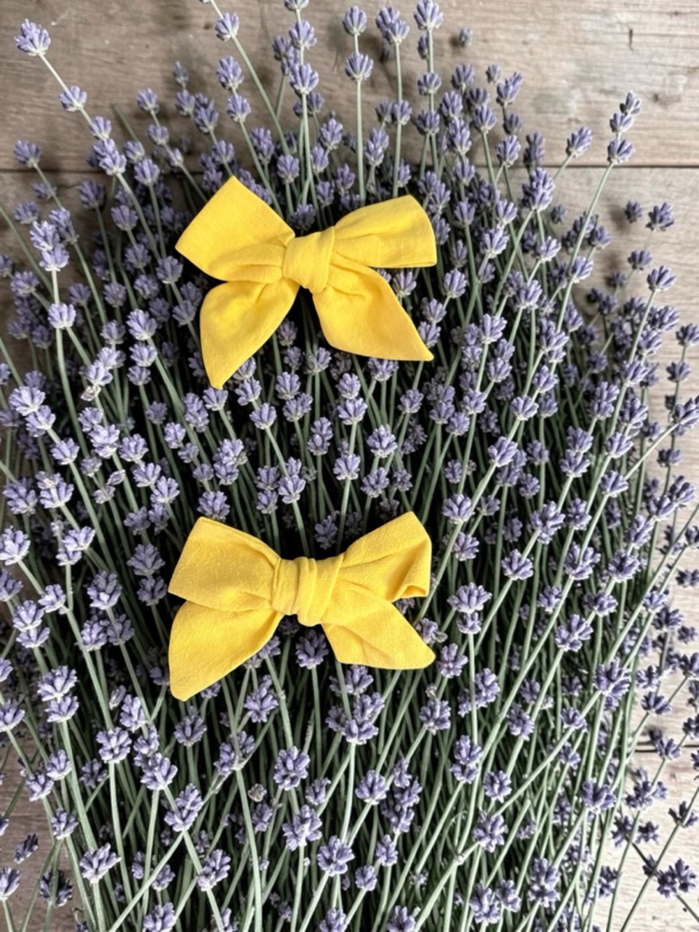 Yellow Pigtails  Bow Hair Clips for Kids - Picture 2 of 6